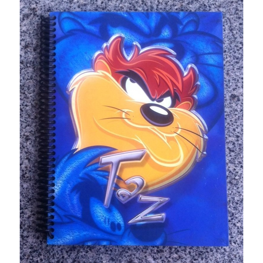 Caderno Taz espiral 100 folhas - Vintage | Shopee Brasil