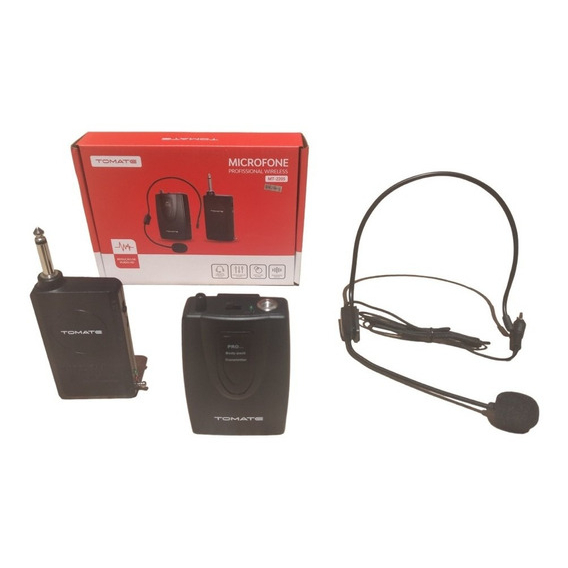 Microfone Sem Fio Headset Cabeça Profissional Tomate Mt-2205