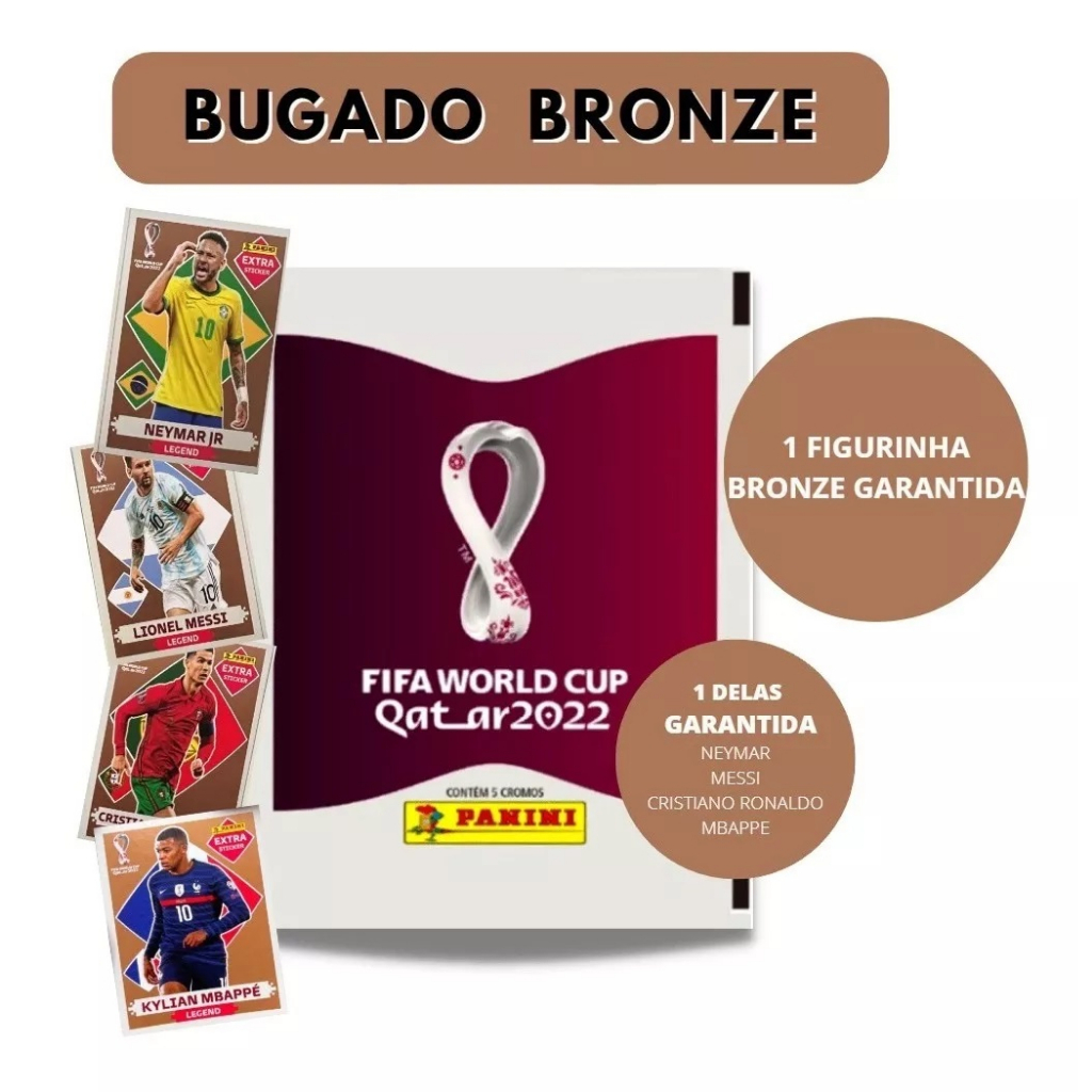 Pacote 5 Figurinhas Original Copa Mundo Qatar - Fifa Word Cup 2022 ORIGINAL