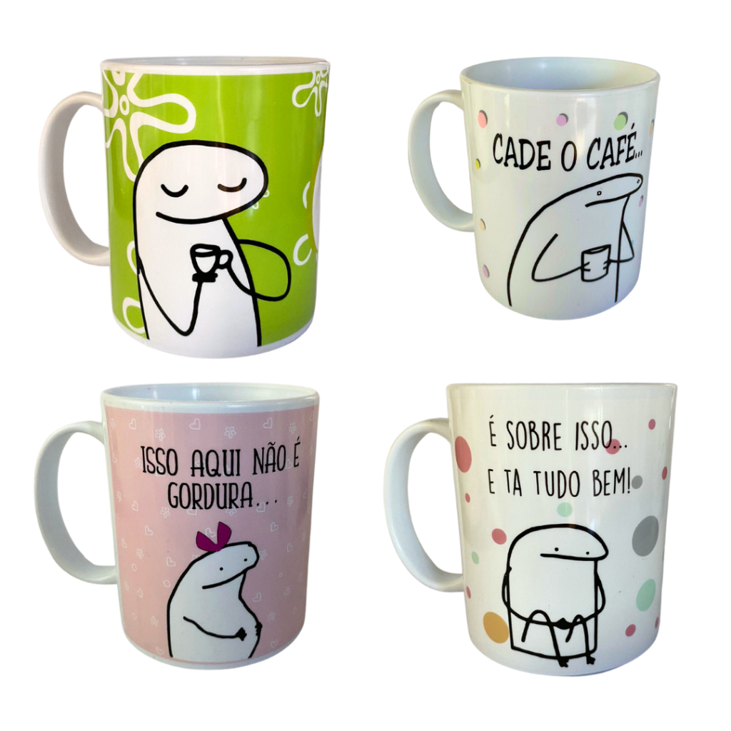 Kit Caneca Meme Flork Amor