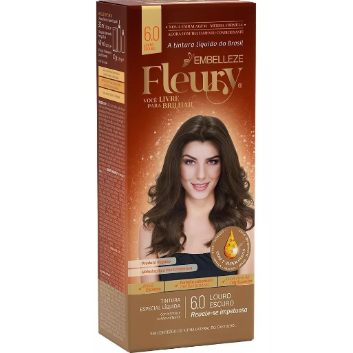 Tinta de Cabelo Fleury 6.0 - Embelleze | Shopee Brasil