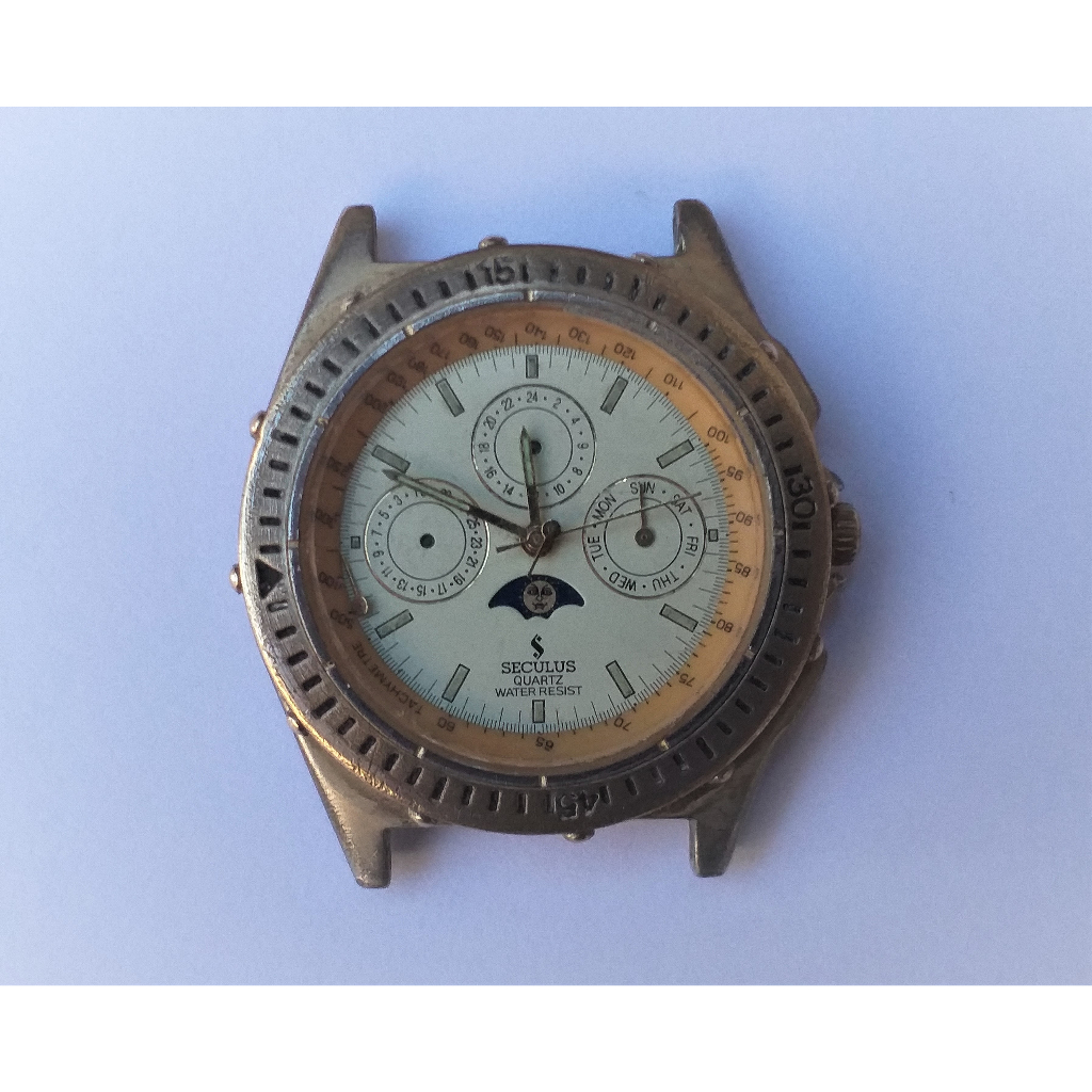 AN1314= ANTIGO RELOGIO SECULUS COM DEFEITO DETALHES ABAIXO | Shopee Brasil