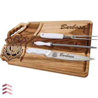 Kit Churrasco Completo Personalizado com Time e Nome Presente