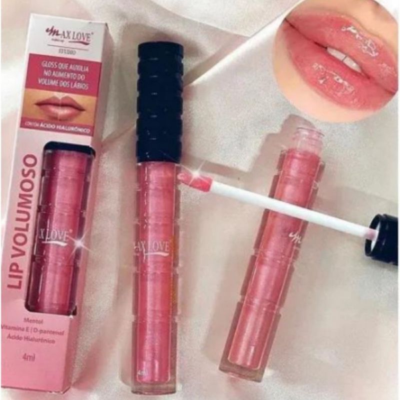 Gloss Lip Volumoso Aumenta boca Vegano Max Love 5ML | Shopee Brasil