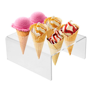 Suporte Temaki Pizza Cone Sorvete Casquinha Acrílico 6 Cones