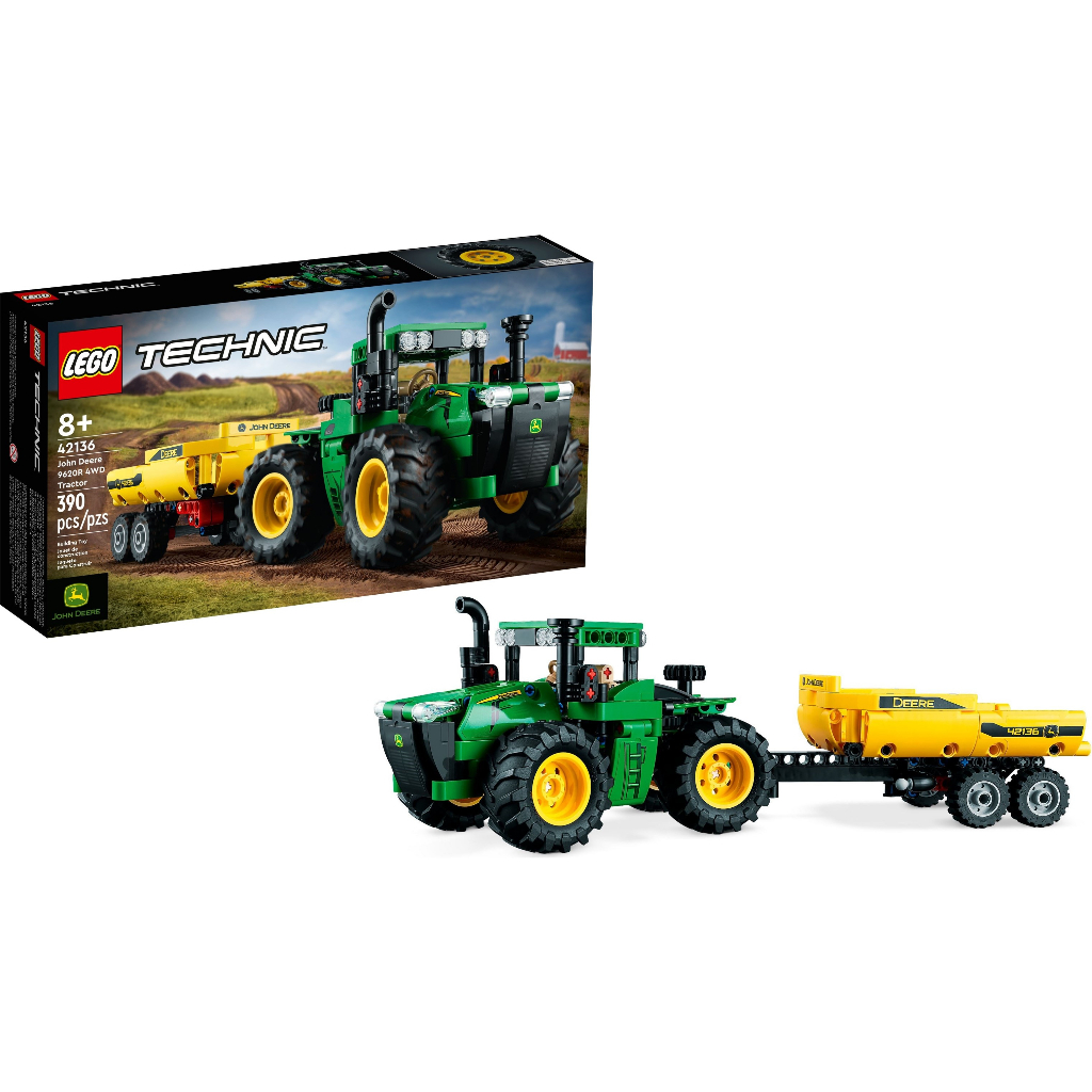 LEGO® Technic Trator John Deere 9620R 4WD 42136 Kit de Construção de Modelo  (390 Peças)