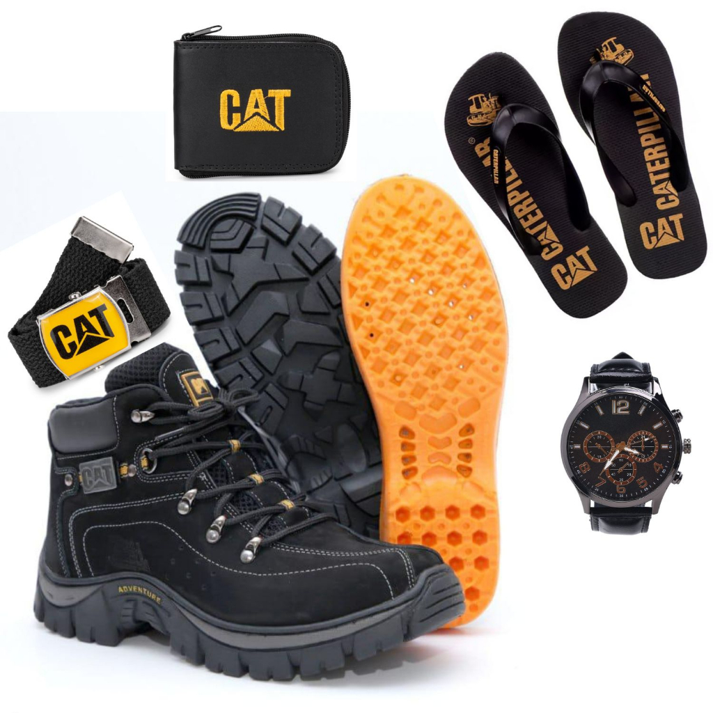 Kit Bota Caterpillar Masculina Completo Barato Kit Completo | Shopee Brasil