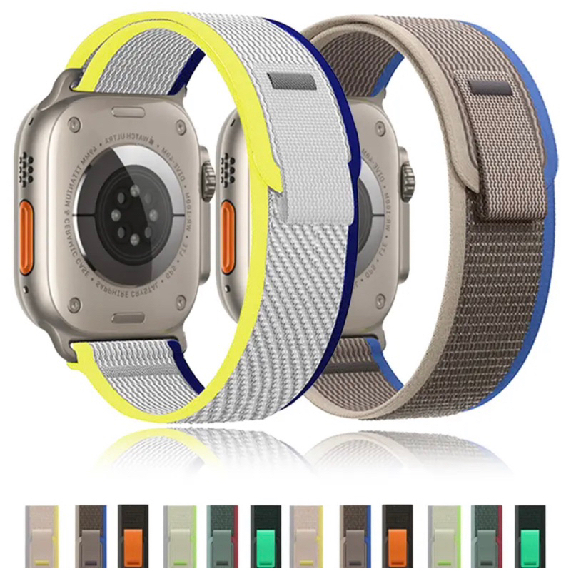 Pulseira Trail De Nylon Para SmartWatch i Watch Relógio Ultra 49mm 45mm 44mm 42mm 41mm 40mm 38mm iWatch Série Ultra 8 SE 7 6 5 3 2 1
