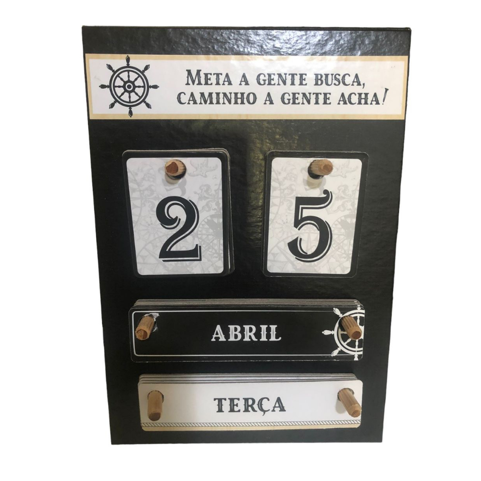 Cative! Presentes & Decorações - Calendário Permanente de Mesa Para Hoje  Frases