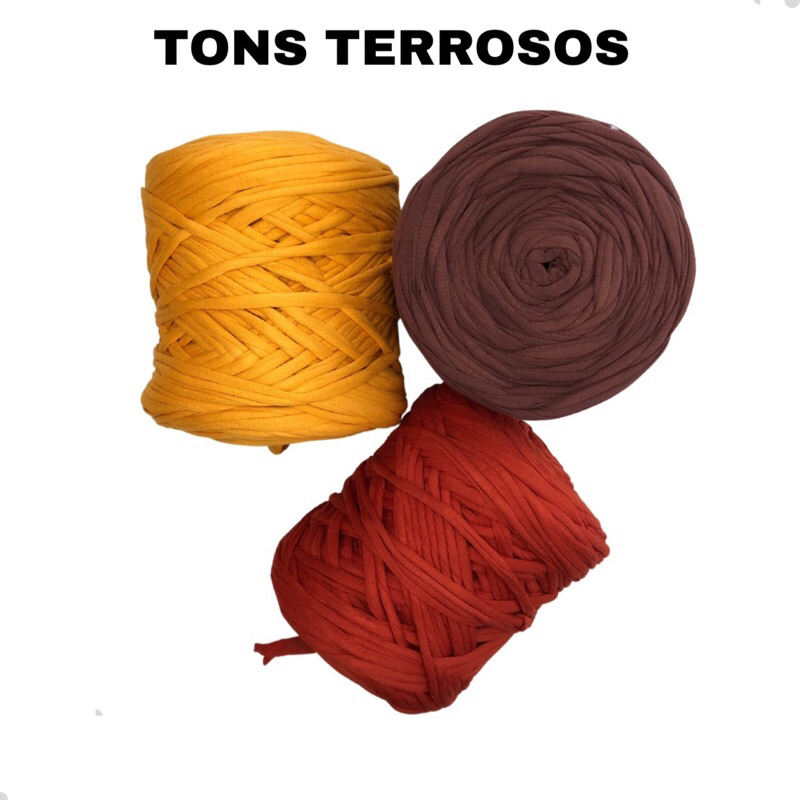 Fio de Malha Residual para Crochê de 1kg-Tons terrosos
