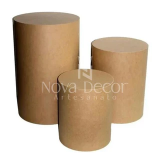 kit Trio mesa cilindro em mdf decoração de festa reforçado pmg festa e decoraçao