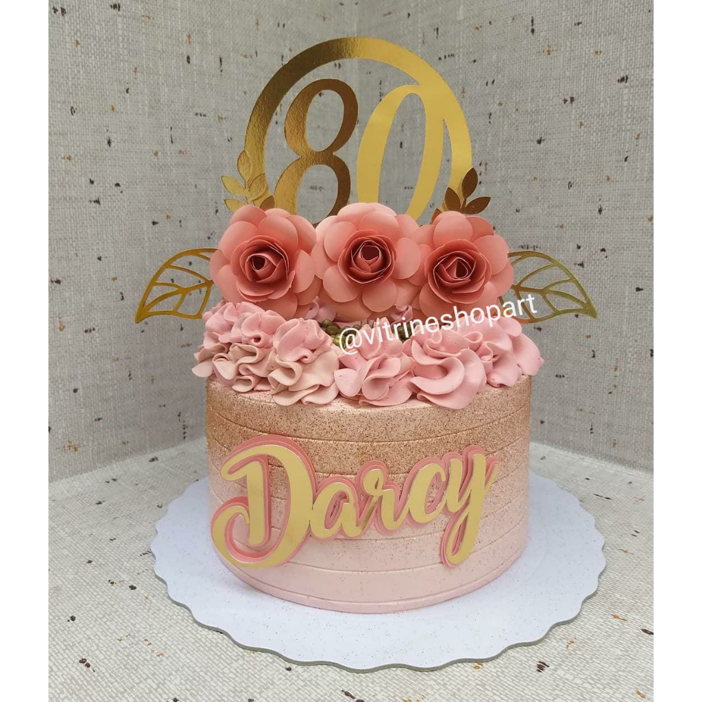 Fiesta Topo de bolo de aniversário de 18 anos - Artigos de bolo Fiesta de  verão mexicano com glitter dourado - aos 18 anos - Decoração de festa de  aniversário de 18