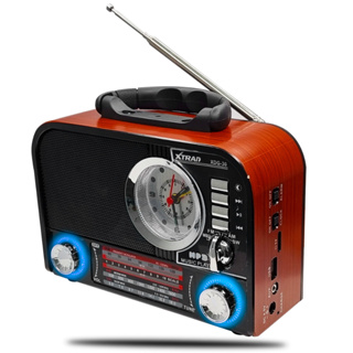 Radio retro Relógio Despertador Bluetooth Portátil FM AM USB mp3 XDG-30 Xtrad