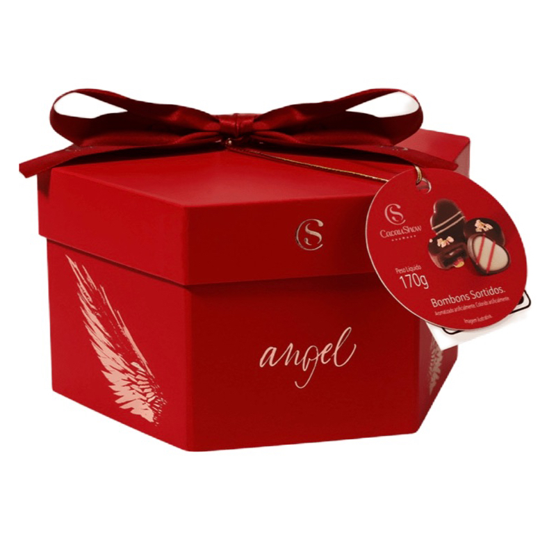 Caixa de chocolates Angel Cacau Show Dia dos Namorados 170g Shopee Brasil