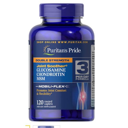 Puritan's Pride Glucosamine, Chondroitin & MSM 120 Comprimidos Shopee