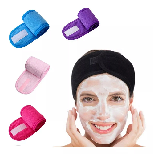 Faixa Atoalhada Para Cabelo Facial Maquiagem Demaquilar Yoga Esporte Shopee Brasil