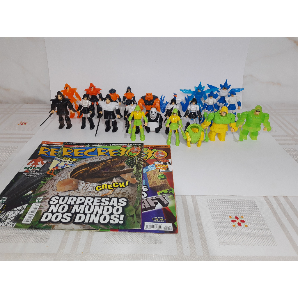 Bonecos lenda dos samurais revista recreio | Shopee Brasil