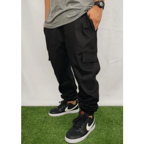 Calça Jogger Cargo Masculina Unissex Retrô Balão 5 Bolsos