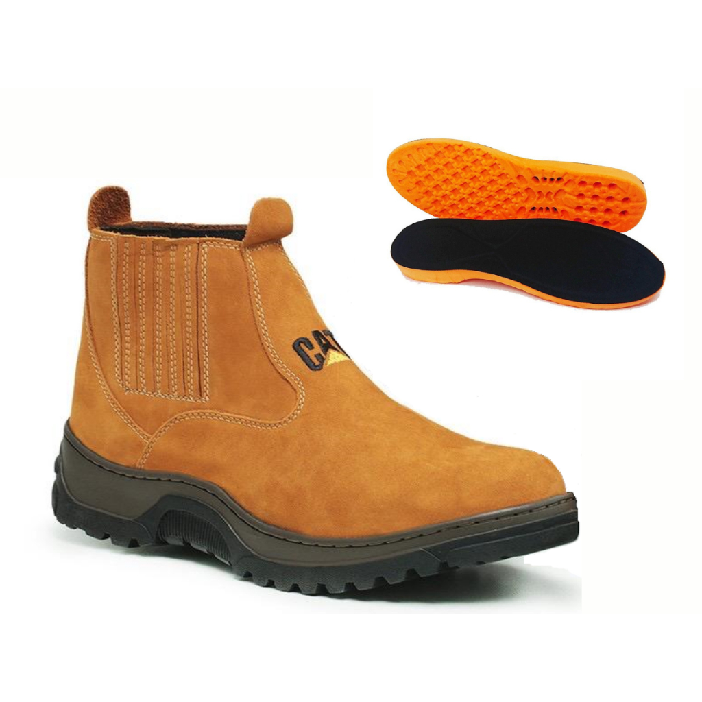 Bota Caterpillar Masculino Tênis Couro Ecológico Promoção Imperdível dia  dos pais - Escorrega o Preço