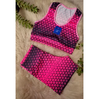 Kit 5 peças conjunto feminino academia - moda fitness