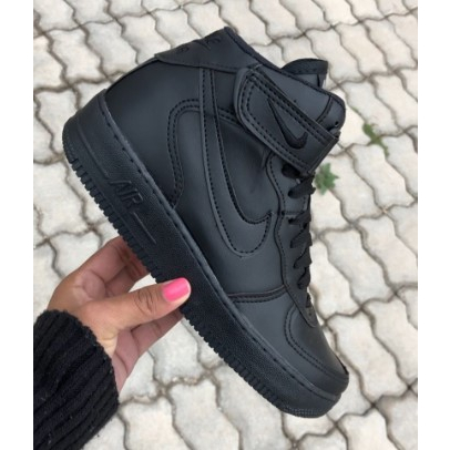 Tenis nike air force preto hot sale cano alto