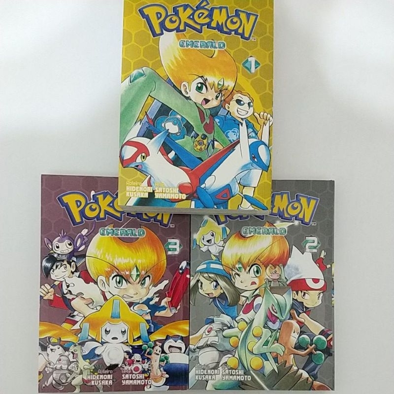 Mangá Pokémon Emerald Coleção Completa 1, 2, 3