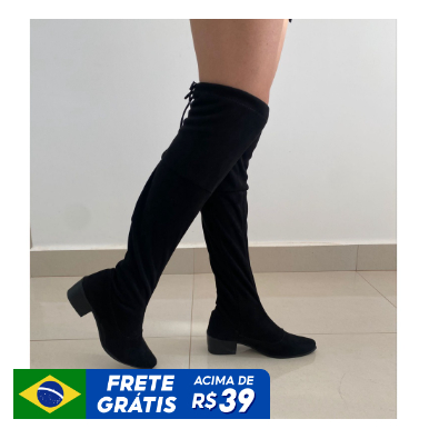 Botas de cano alto hot sale camurça