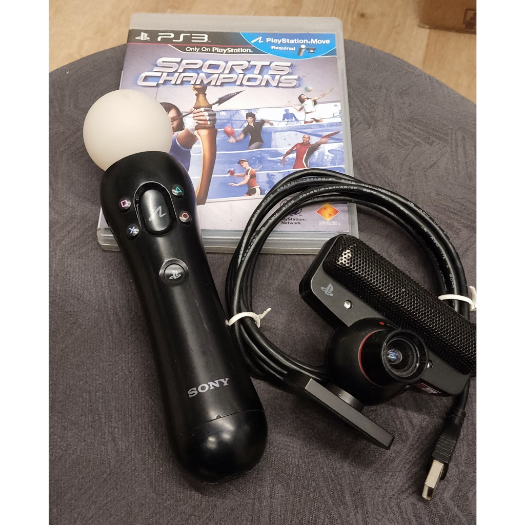 Kit PS Move - Bastão + Câmera + Jogo Sports Champions