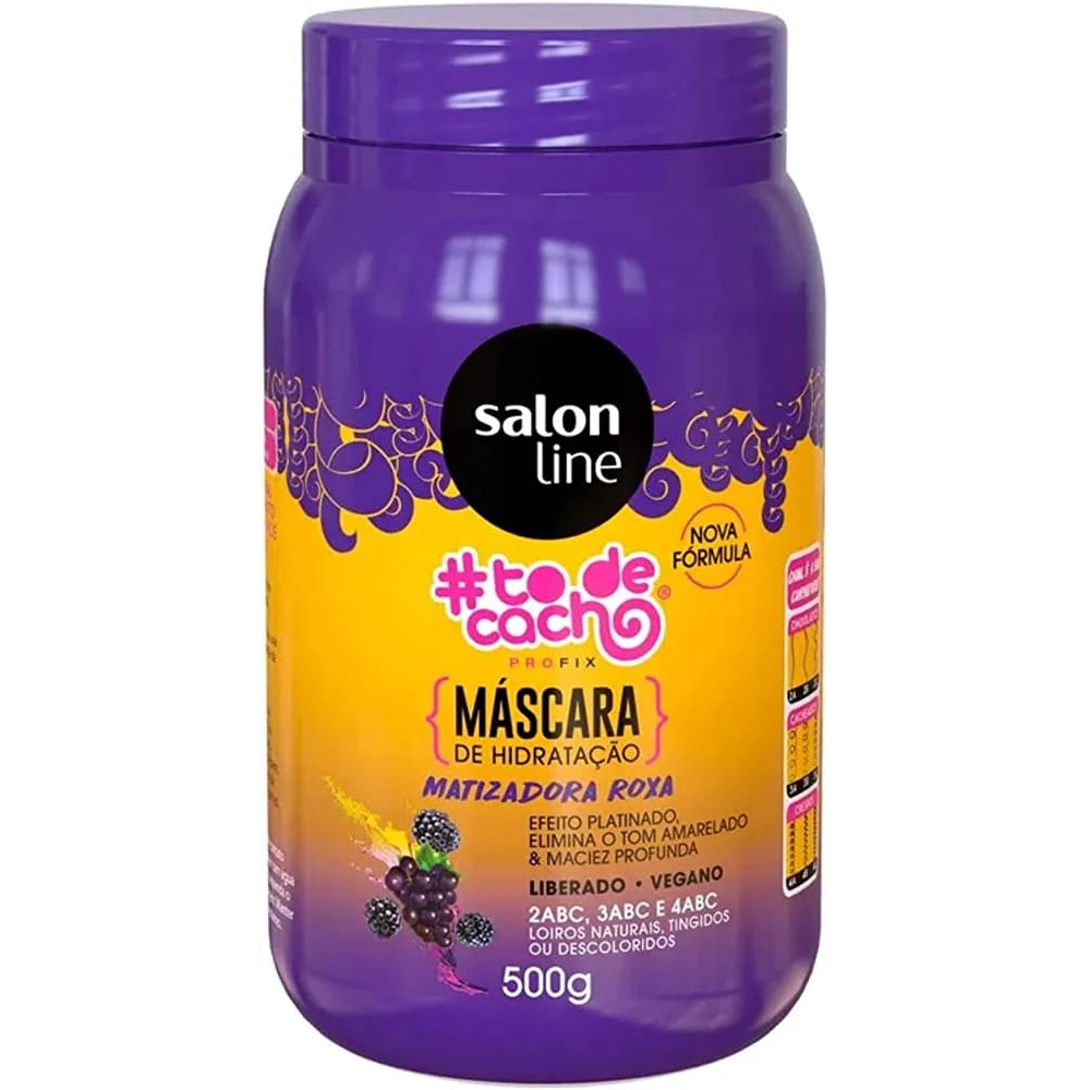 MÁSCARA MATIZADORA ROXA EFEITO PLATINADO -SALON LINE 500G | Shopee Brasil