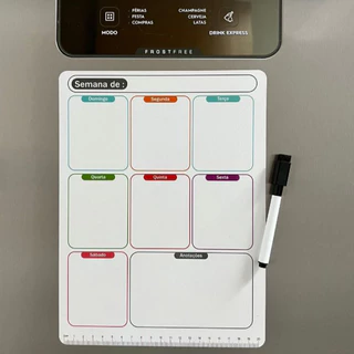 OFERTA Imã De Geladeira Lembrete Organizador Mensal Semanal Planejamento Magnético Multiuso Universal em Oferta na Shopee