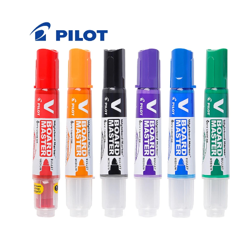 Kit 6 Pinceis Marcador Board Master Quadro Branco Pilot Original