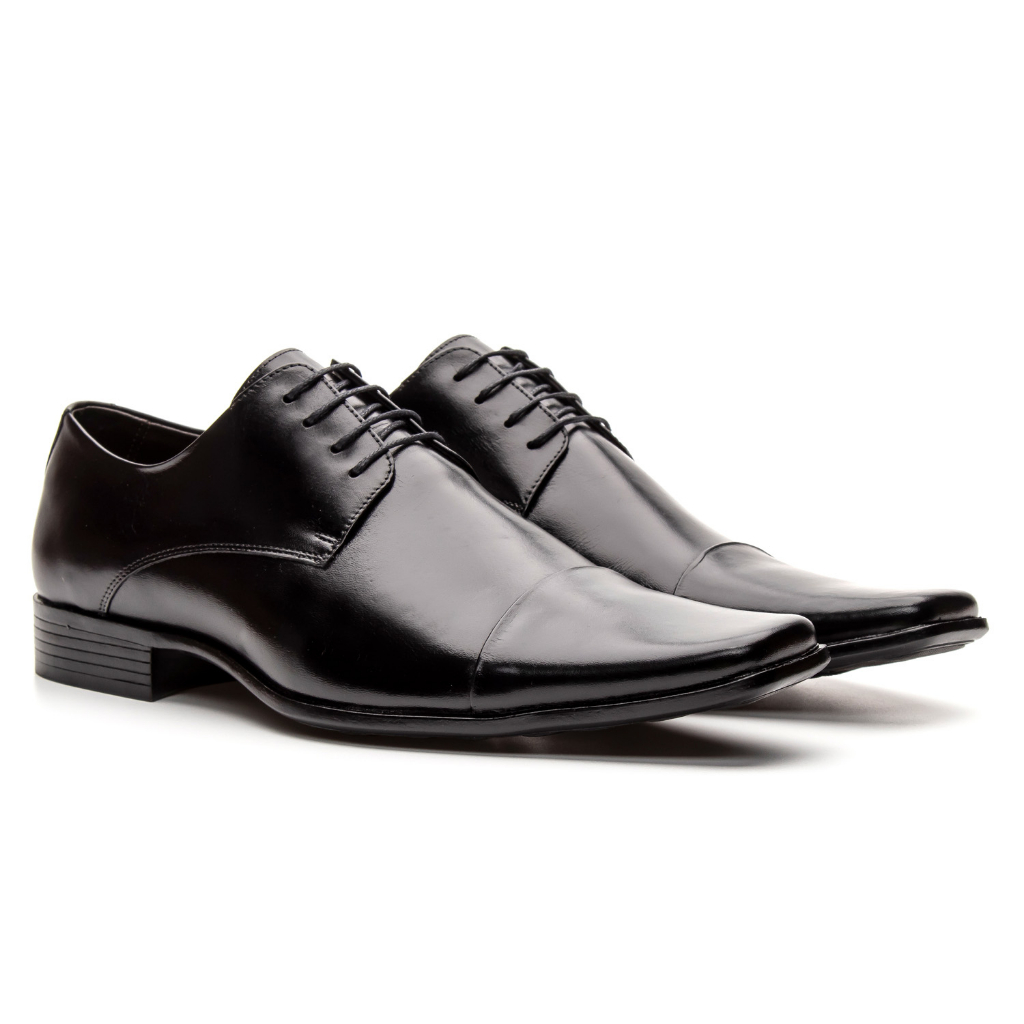 Sapato fashion social de couro legitimo masculino