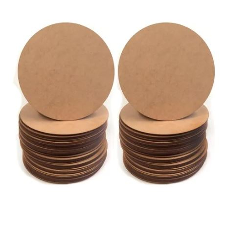 10 bases de Sousplat para Mesas Postas em MDF Premium 7.5- 25cm de Diâmetro