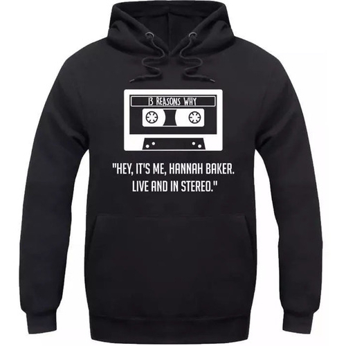 Blusa De Frio Moletom 13 Reasons Why Fita Hannah Backer Shopee