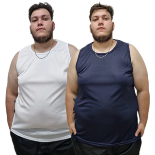 Kit 2 regatas DryFit Masculina Plus Size G1 ao G9 Tamanhos Grandes