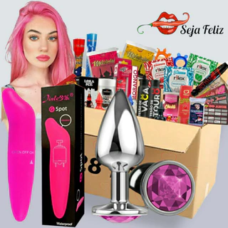 Kit Sex Shop 25 Produtos Com Plug Anal e Vibrador Ponto G