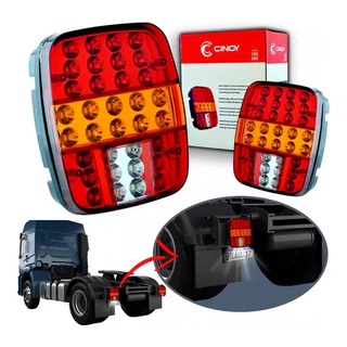 Par Lanterna Traseira Marmita Led Caminhão Ford Cargo Worker