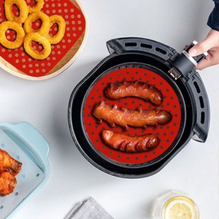 1 Tapete De Cozimento Para Assar De Silicone Para Fritadeira Elétrica Air Fryer Forno Redondo 22,5cm Clink
