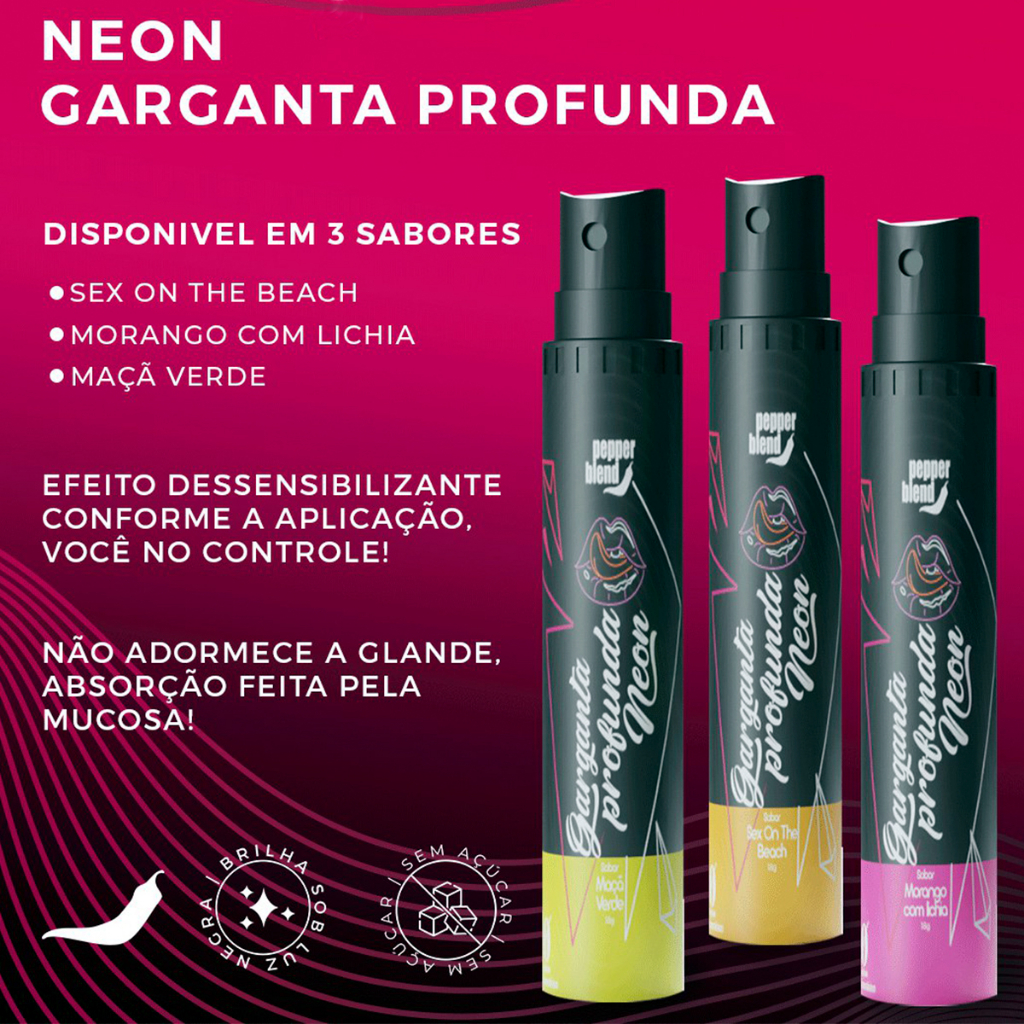 Garganta Profunda Spray Extra Forte Dessensibilizante 18ml Sexo Oral Efeito  IMEDIATO - Pepper Blend