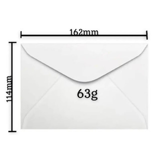 Envelope Carta Branco Off Set 63g Sem Rpc 114x162mm Scrity - Quantidade ...