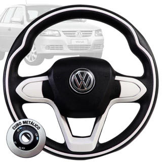 Volante Esportivo Bmw Branco Voyage Gol Polo Golf Novo Fox Jetta Spacefox Crossfox Golf Mk5 G5 G6 G7