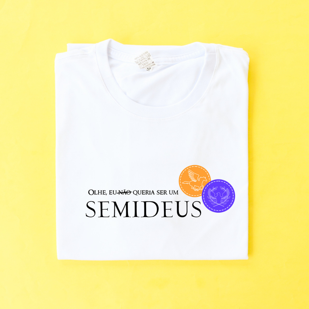 Camiseta Modelagem Unissex Percy Jackson Queria Ser Um Semideus