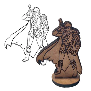Miniatura Personalizada em MDF Gravada a Laser para Jogos de RPG - enviar arte antes da compra para aprovação