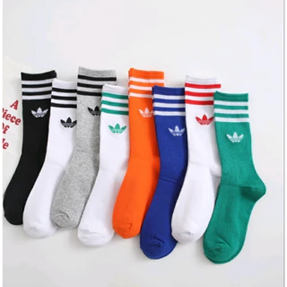 Meia Cano Alto Esportiva 3 Listras Tradicional Preta Branca Cano Longo Masculina Feminina Multicolorida Listradas Dri Fit Confortável Para Academia Treino Lazer Envio Rápido