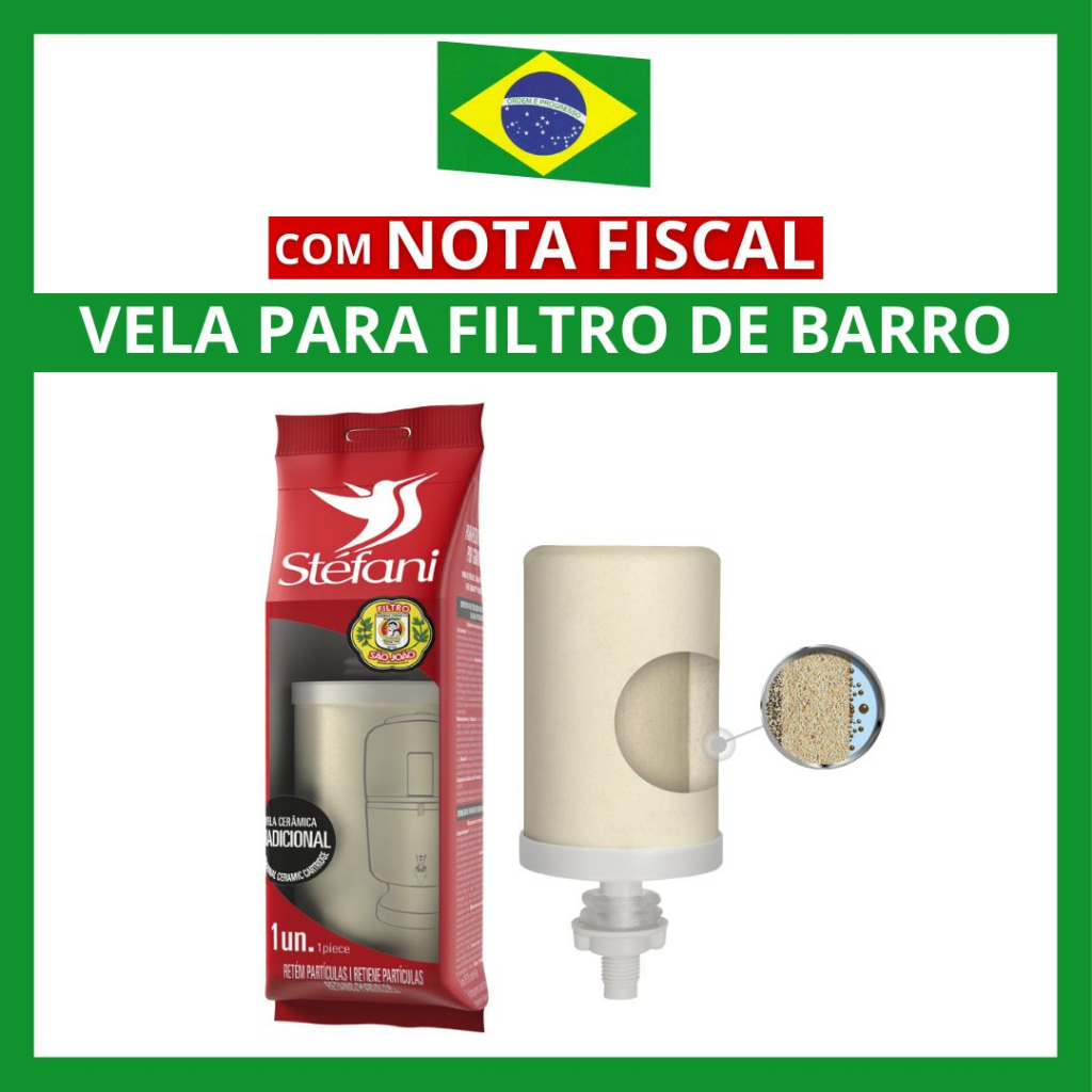 Vela Para Filtro De Barro Stéfani Tradicional São João Refil A Melhor ...
