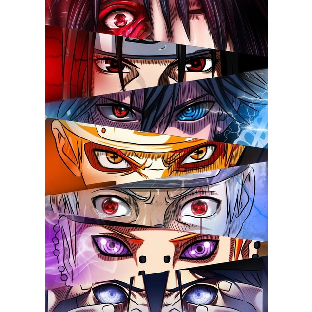 Quadro Decorativo Naruto Anime Olhos Desenho Otaku na Americanas