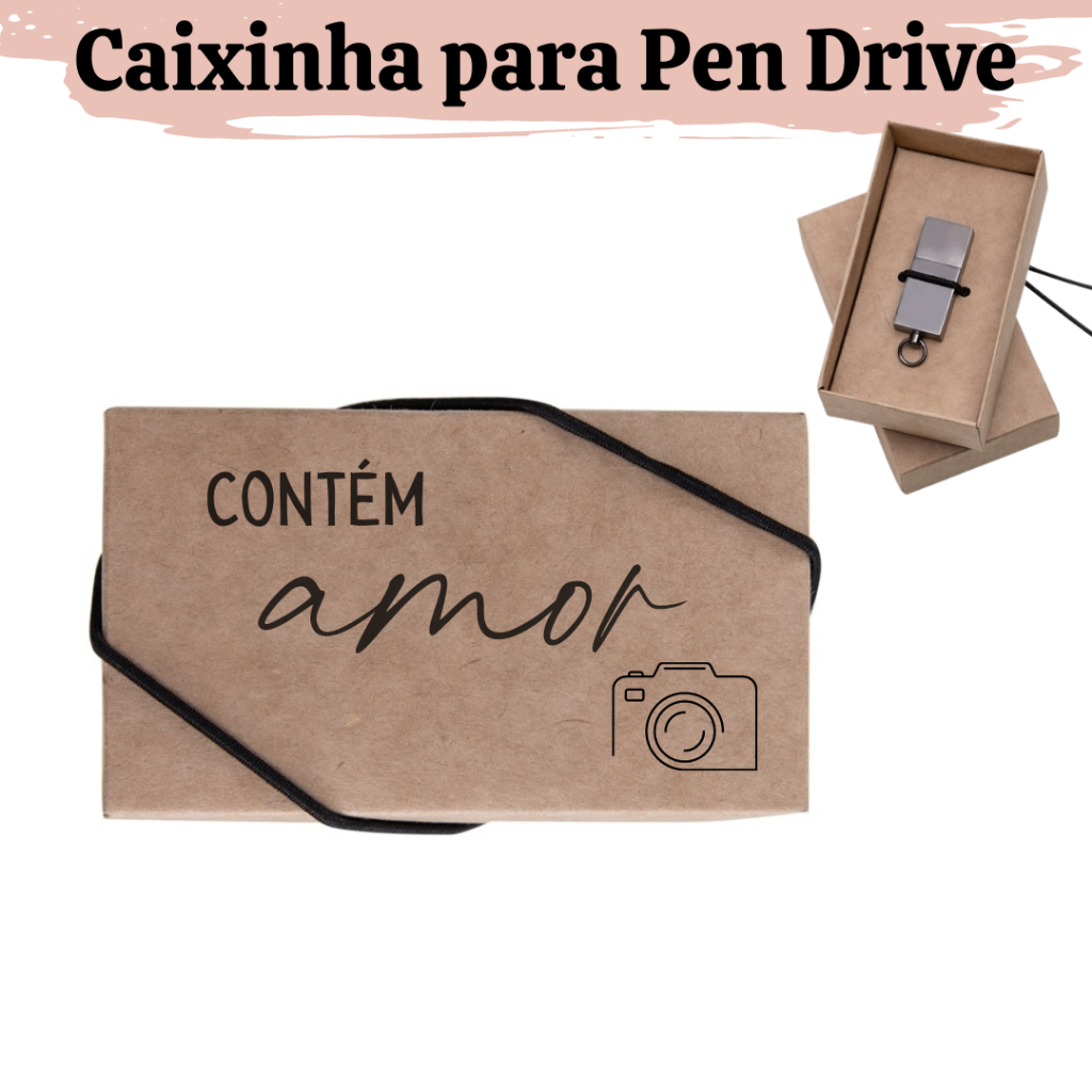 Pe As De Caixinha Para Pen Drive Personalizados Gravamos Sua Logomarca Shopee Brasil