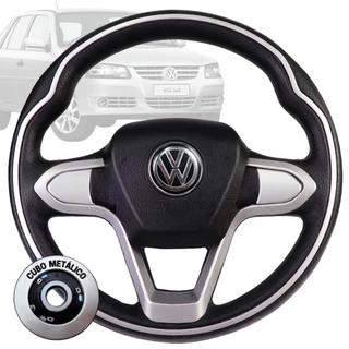 Volante Esportivo Bmw Prata Voyage Gol Polo Golf Novo Fox Voyage Jetta Spacefox Crossfox Golf Mk5 G5 G6 G7