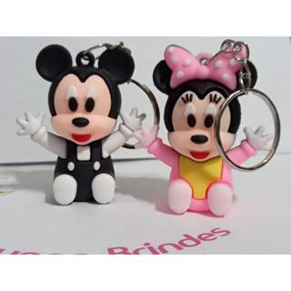 Chaveiro Mickey e Minnie Baby 3D - Pct C/2 Unidades