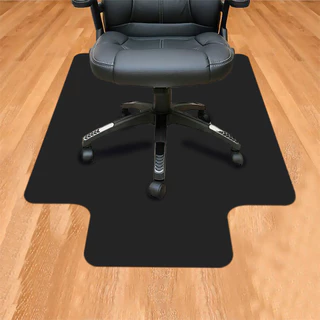 Tapete Protetor De Piso Preto Para Cadeira De Rodinhas Escritório e Gamer 1,20x85cm